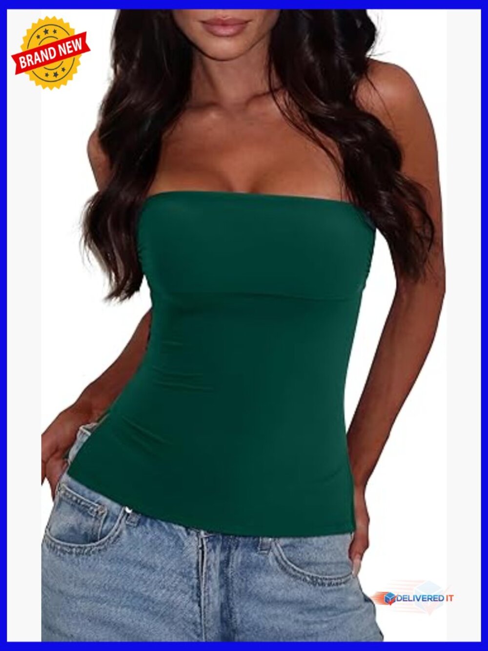 Double Lined Tube Top Side Split Sexy Tank Tops Going Out Trendy